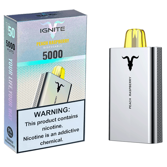 Pod Desechable Ignite V50 5000 Puffs - Peach Raspberry