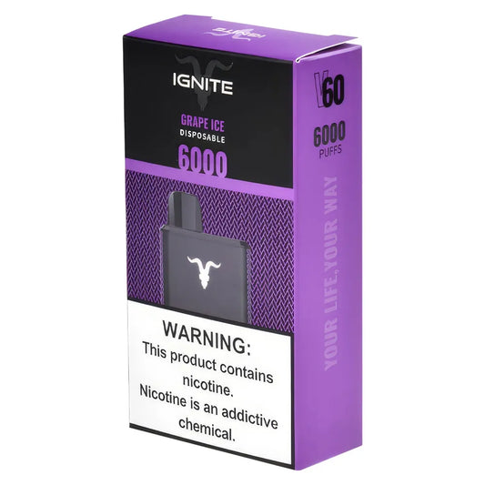 Pod Desechable Ignite V60 - Grape Ice